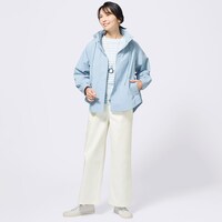 ストレッチサテンセミワイドパンツ　ＬＬサイズ　(23110)