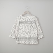 綿スラブMIXボーダー7分袖Tシャツ (63110)