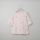 綿スラブ更紗柄5分袖Tシャツ (63111) 1枚目画像