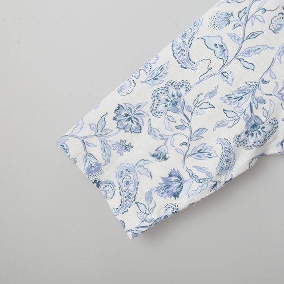 綿スラブ更紗柄5分袖Tシャツ (63111) 4枚目画像