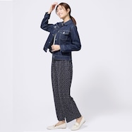 細プリーツゆるテーパードパンツ (23111)