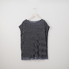 細プリーツフレンチスリーブブラウス (53111) 1枚目画像