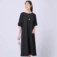 【N+商品】袖ボリュームフレアワンピース　(43105)