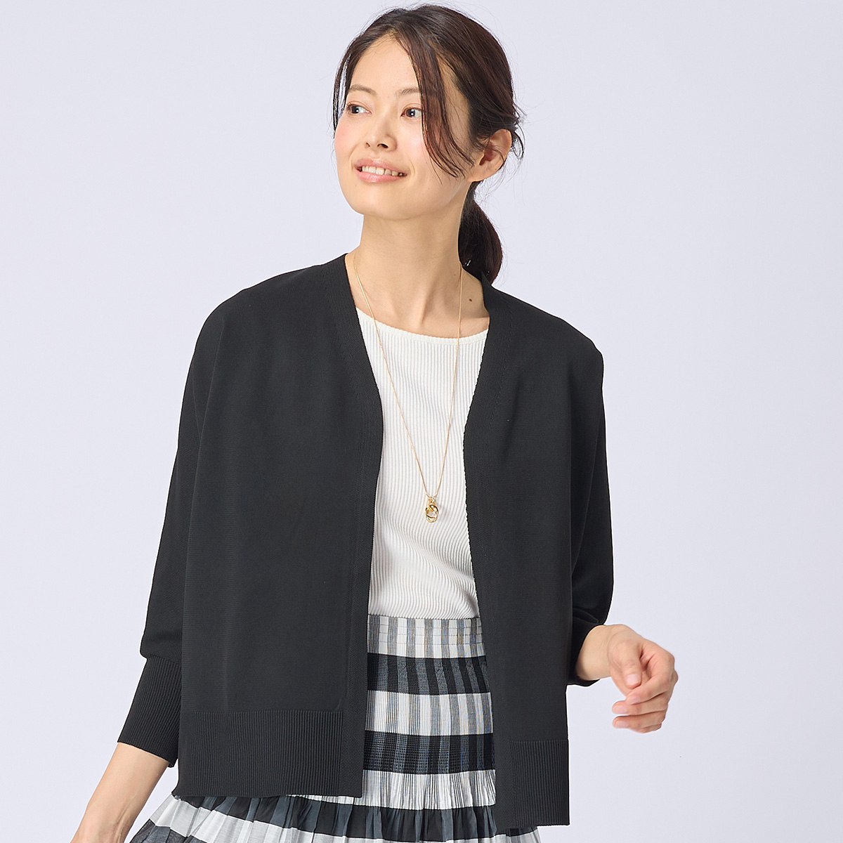 【N+商品】はっ水加工軽量ニットカーディガン　(83109)