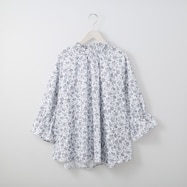 アートタッチ更紗プリントブラウス (53115)