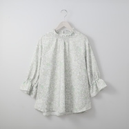 水彩タッチ更紗プリントブラウス (53116)