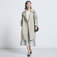 【N+商品】線描きフラワープリントフレアースカート　(33101)