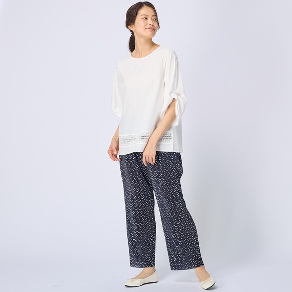 バンブー接触冷感袖ねじりブラウス (53113) 2枚目画像