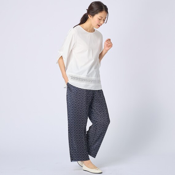 バンブー接触冷感袖ねじりブラウス (53113) 3枚目画像