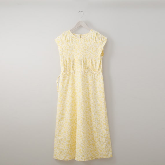 単色花柄ワンピース (43107) 1枚目画像