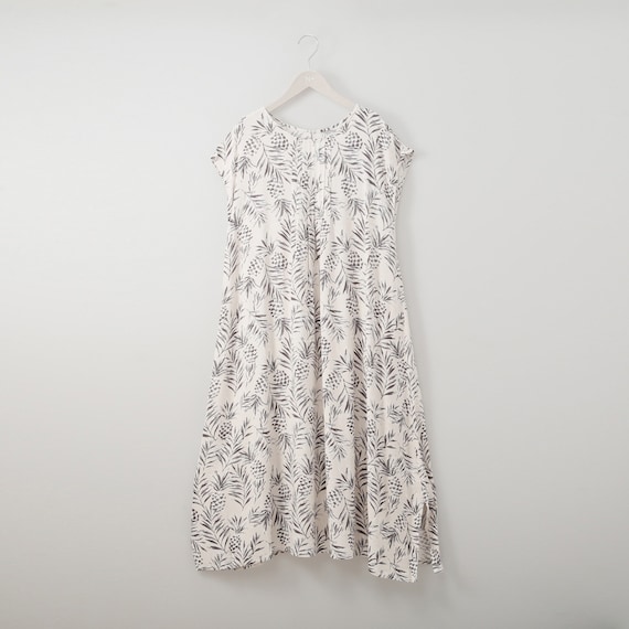 接触冷感プリントレーヨンワンピースレギュラー丈 (43108) 1枚目画像