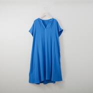 接触冷感レーヨンワンピース　ショート丈　(43111)