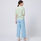 接触冷感綿スラブリーフ柄プルオーバー (63117) 4枚目画像