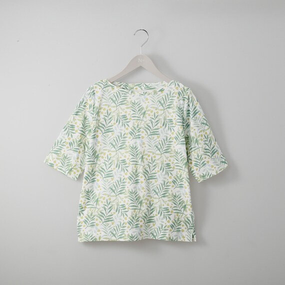 接触冷感綿スラブリーフ柄プルオーバー (63117) 6枚目画像