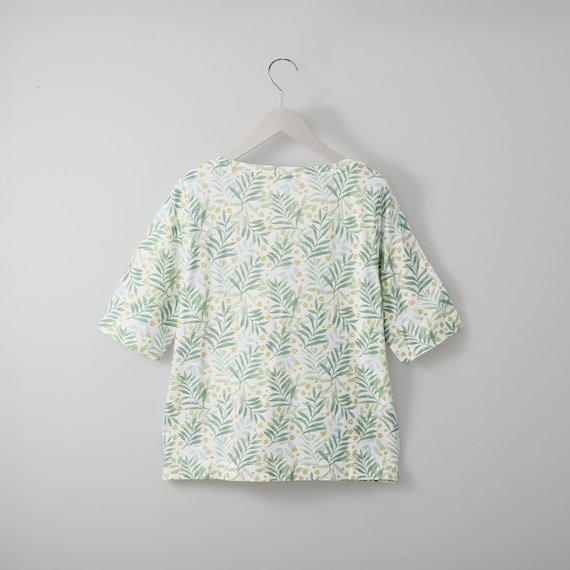 接触冷感綿スラブリーフ柄プルオーバー (63117) 2枚目画像