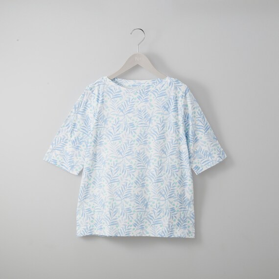 接触冷感綿スラブリーフ柄プルオーバー (63117) 6枚目画像