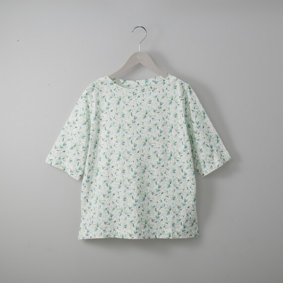 接触冷感綿スラブフラワー柄プルオーバー (63118) 4枚目画像