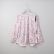 スムース仕立てのイージーウェア花柄プルオーバー (Z3106)