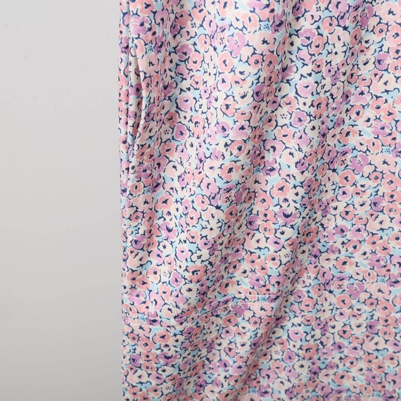 スムース仕立てのイージーウェア花柄チュニック (Z3107) 4枚目画像