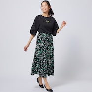 フラワープリントハギスカート (33104)