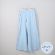 接触冷感麻混セミワイドパンツレギュラー丈 (23118)
