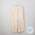 接触冷感麻混セミワイドパンツプリントレギュラー丈 (23119) 1枚目画像