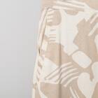 接触冷感麻混セミワイドパンツプリントレギュラー丈 (23119) 4枚目画像