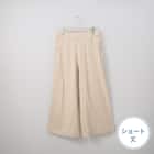 接触冷感麻混セミワイドパンツショート丈 (23120) 1枚目画像