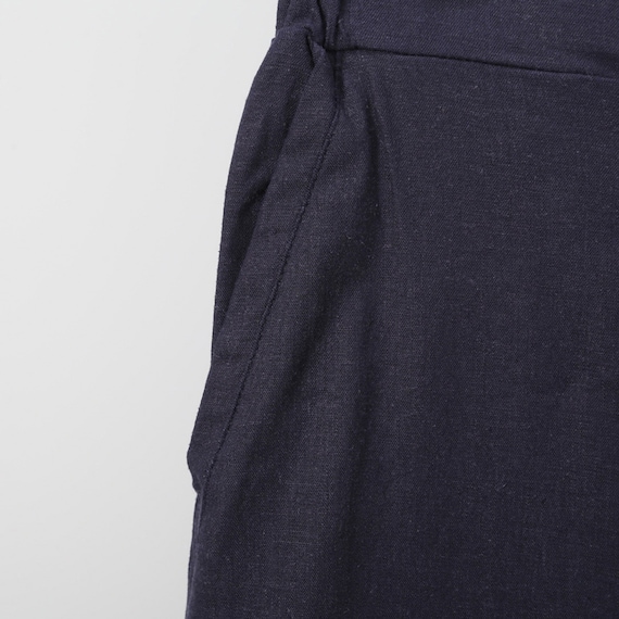 接触冷感麻混セミワイドパンツショート丈 (23120) 5枚目画像