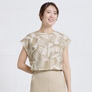 【N+商品】接触冷感麻混プルオーバープリント　(53125)