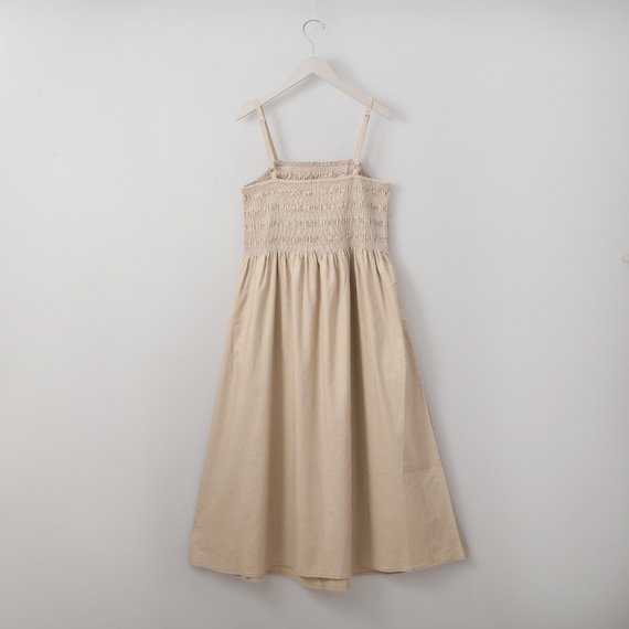 接触冷感麻混シャーリングワンピース (43113) 2枚目画像