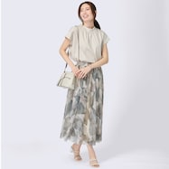 アート柄チュールスカート (33106)