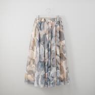 アート柄チュールスカート　(33106)