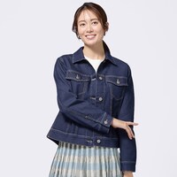 バックフレアデニムジャケット　Ｍサイズ　(13111)