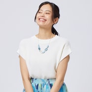 鹿の子編みニットプルオーバー (73107)