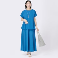 コットンタッチギャザー切替えスカート (33108)