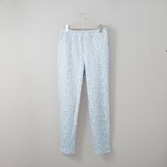 単色ボタニカルプリントレギンスパンツ　(23127)