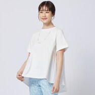 【N+商品】サイド切替えチュニックプルオーバー　(63128)