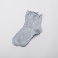 大人の楽らくソックスクルー丈プチドット柄 (93130)