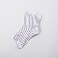 大人の楽らくソックスクルー丈ボーダー柄 (93131)