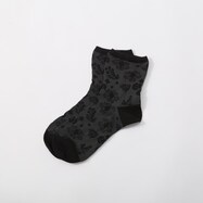 【N+商品】大人の楽らくソックスクルー丈フロート花柄　(93133)