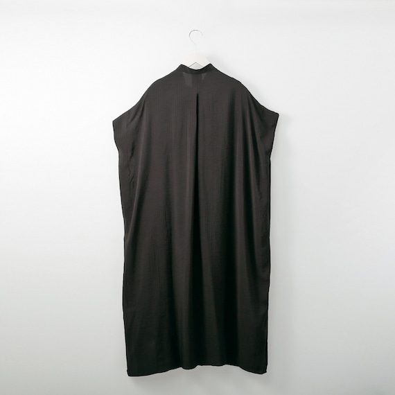 接触冷感ドットストライプボリュームワンピース (43115) 2枚目画像