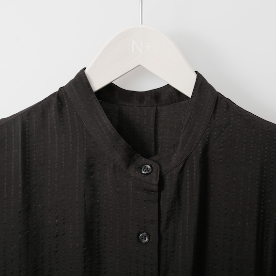 接触冷感ドットストライプボリュームワンピース (43115) 4枚目画像