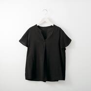 接触冷感ドットストライププルオーバー　(53129)