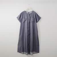 接触冷感シャンブレーワンピース (43116)