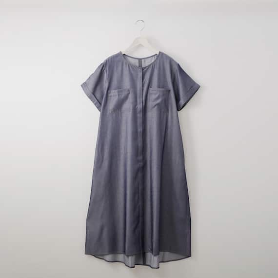 接触冷感シャンブレーワンピース (43116) 1枚目画像