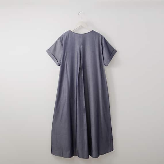 接触冷感シャンブレーワンピース (43116) 2枚目画像