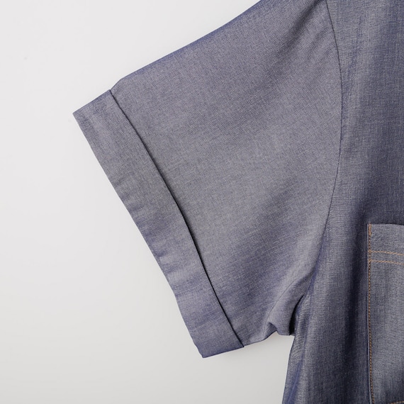 接触冷感シャンブレーワンピース (43116) 5枚目画像