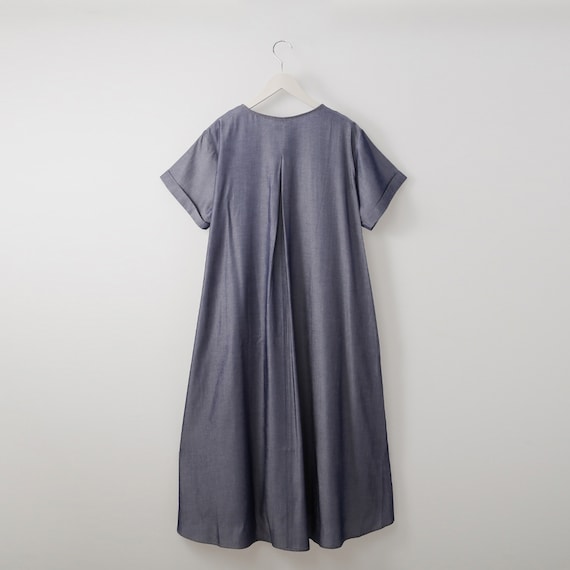 接触冷感シャンブレーワンピース (43116) 2枚目画像