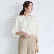 接触冷感袖ボリュームブラウス (53130)